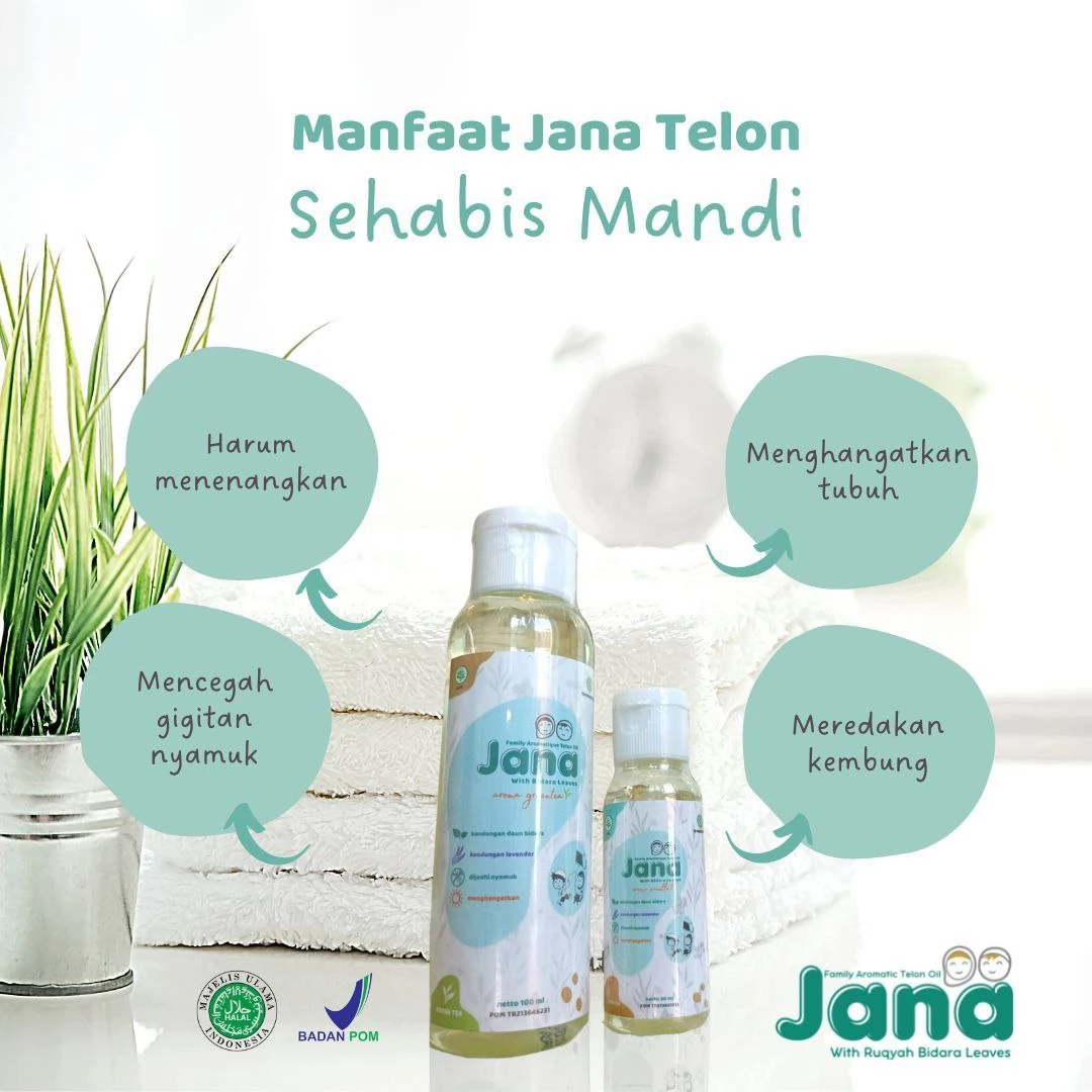 Manfaat Minyak Jana Telon Bidara Ruqyah Sehabis Mandi